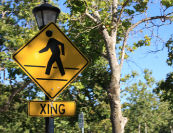 Pedestrian crossing sign